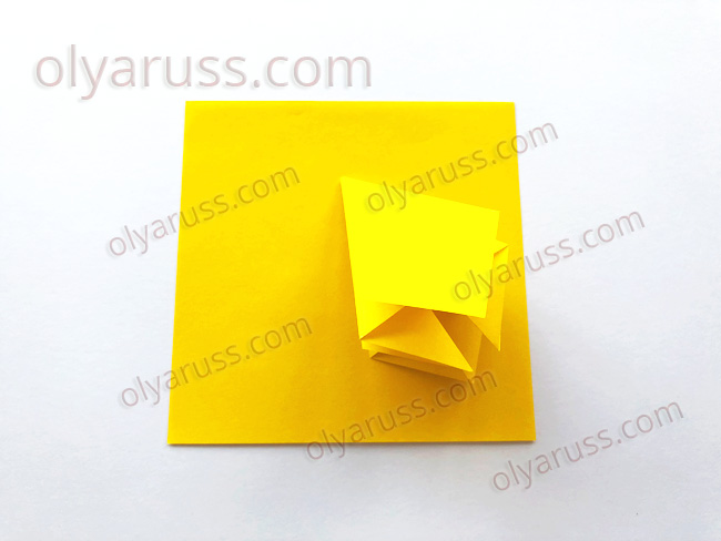 Бутон - базовая форма оригами
