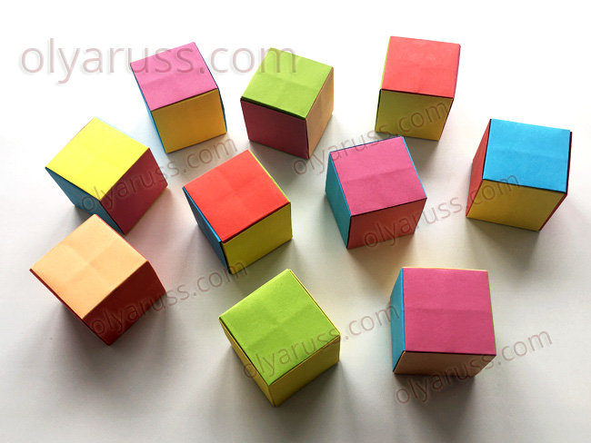 Кубик оригами - кубики из бумаги своими руками