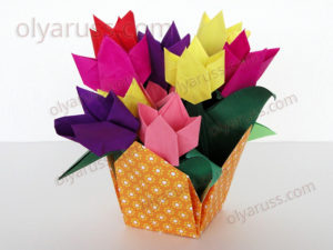 Тюльпан оригами - прекрасные Цветы из бумаги