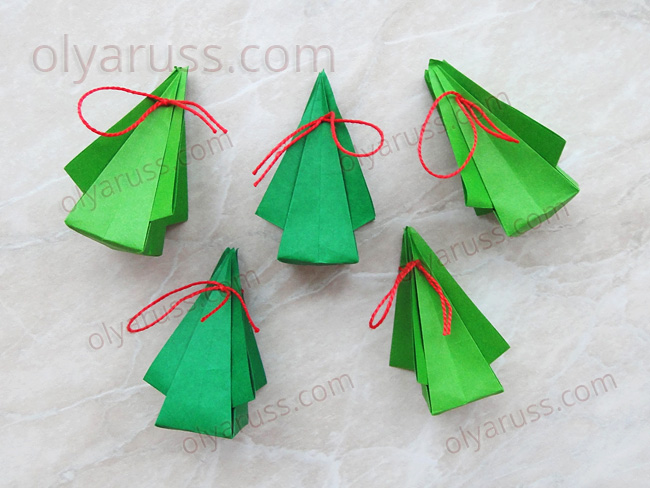 Коробка из бумаги - Коробочка новогодняя оригами