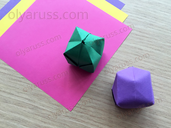 Водяная бомбочка - объемная фигурка оригами