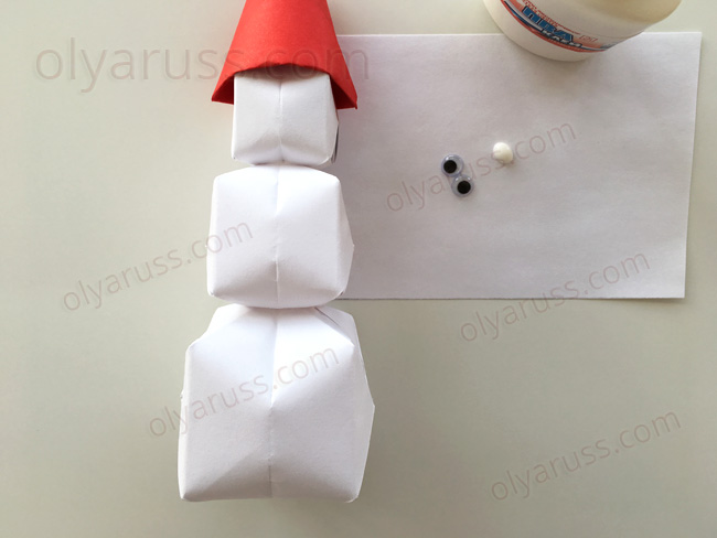 Как сделать Снеговика из бумаги