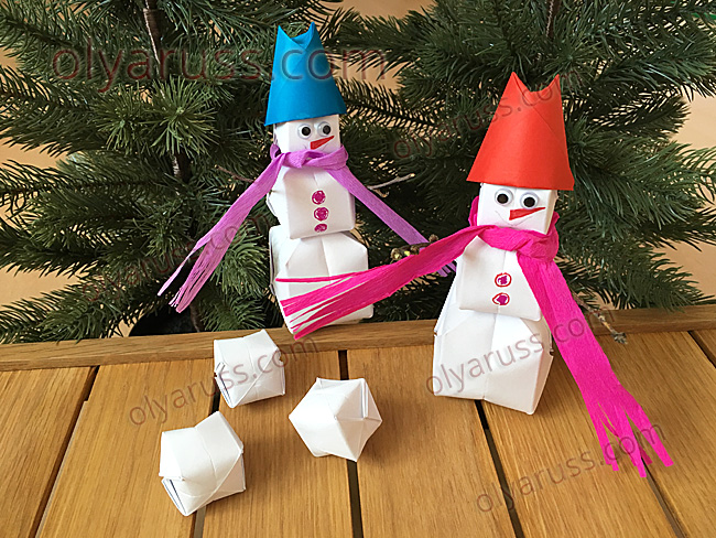 Подробнее о статье Как сделать Снеговика из бумаги | Новогодние поделки
